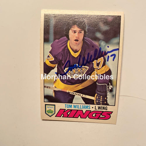 Tom Williams - Autographed Card 1977/78 Opc