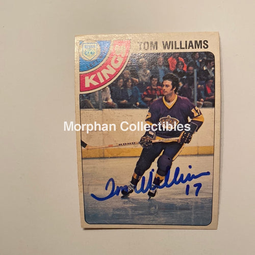 Tom Williams - Autographed Card 1978/79 Opc