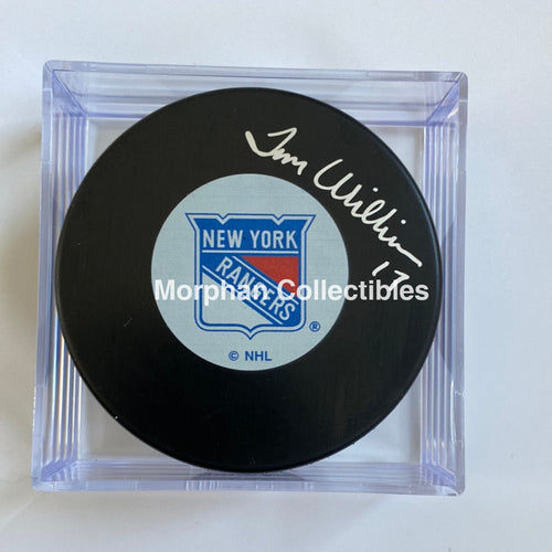 Tom Williams - Autographed New York Rangers Puck
