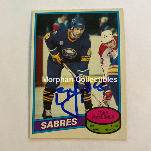 Tony Mckegney - Autographed Card 1980-81 Opc Rookie