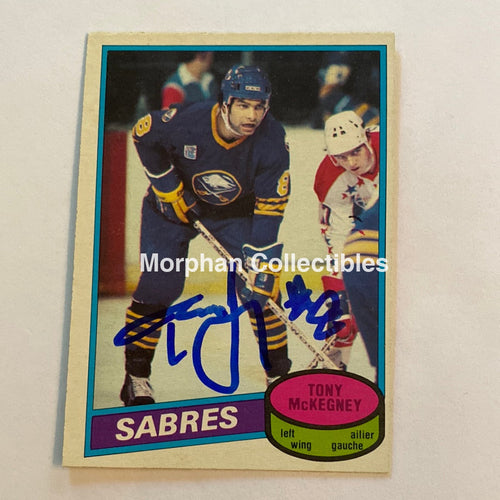 Tony Mckegney - Autographed Card 1980-81 Opc Rookie