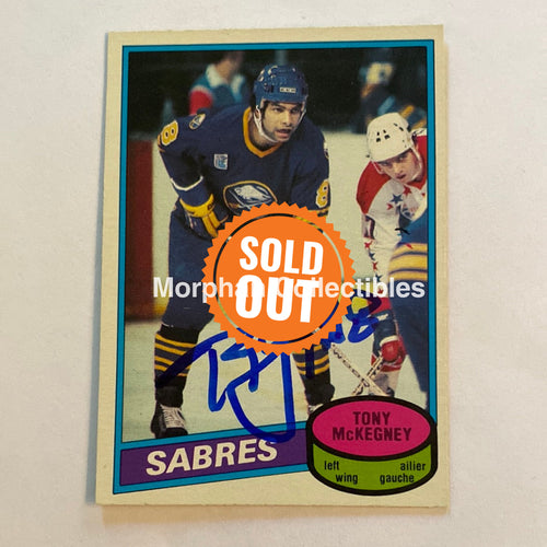 Tony Mckegney - Autographed Card 1980-81 Opc Rookie