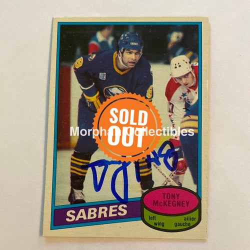 Tony Mckegney - Autographed Card 1980-81 Opc Rookie