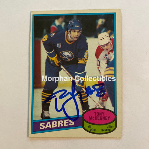 Tony Mckegney - Autographed Card 1980-81 Opc Rookie