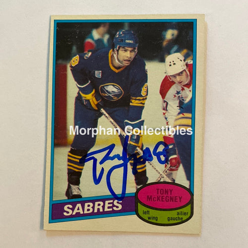 Tony Mckegney - Autographed Card 1980-81 Opc Rookie