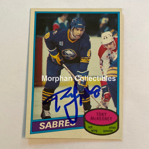 Tony Mckegney - Autographed Card 1980-81 Opc Rookie