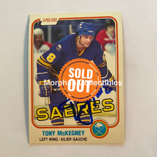 Tony Mckegney - Autographed Card 1981-82 Opc