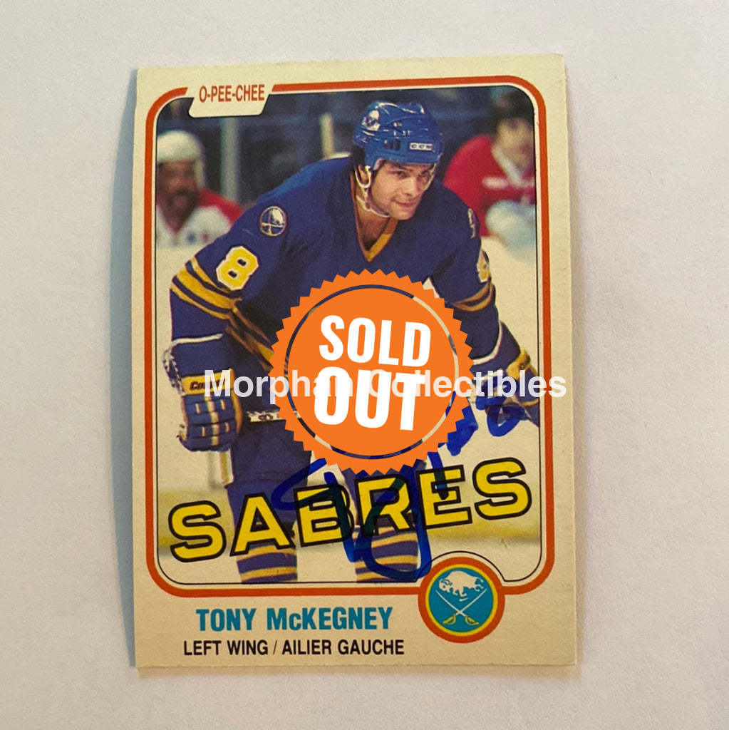 Tony Mckegney - Autographed Card 1981-82 Opc