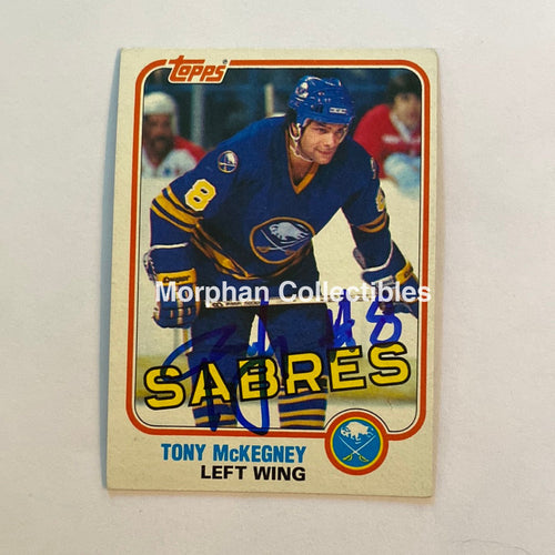Tony Mckegney - Autographed Card 1981-82 Topps