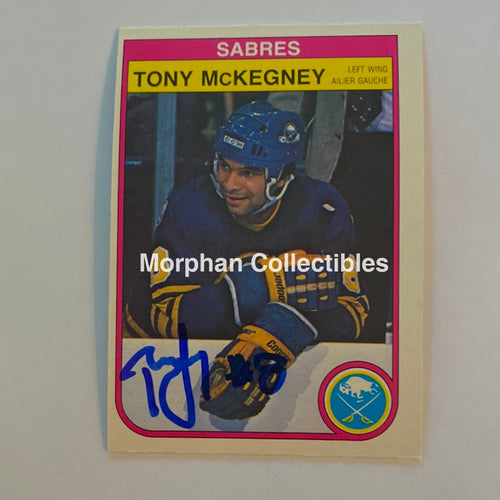Tony Mckegney - Autographed Card 1982-83 Opc