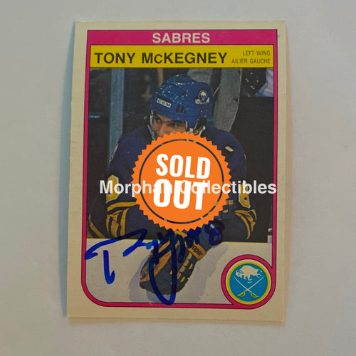 Tony Mckegney - Autographed Card 1982-83 Opc