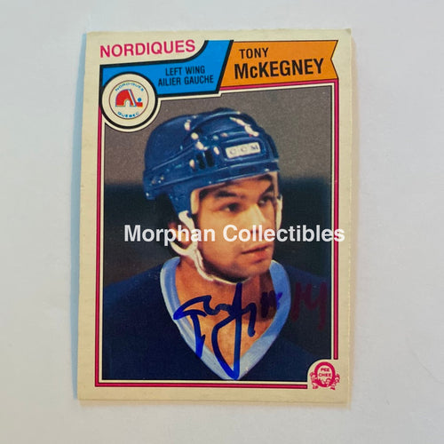 Tony Mckegney - Autographed Card 1983-84 Opc