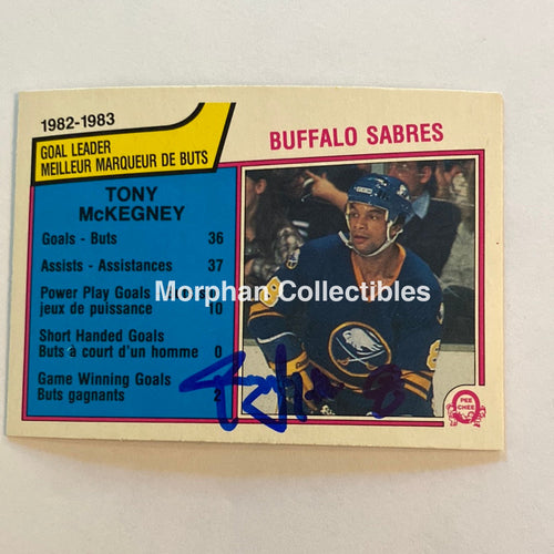 Tony Mckegney - Autographed Card 1983-84 Opc