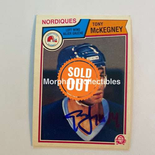 Tony Mckegney - Autographed Card 1983-84 Opc