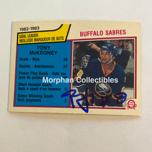 Tony Mckegney - Autographed Card 1983-84 Opc