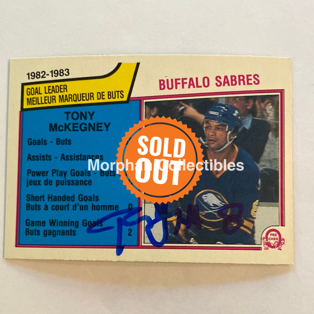 Tony Mckegney - Autographed Card 1983-84 Opc