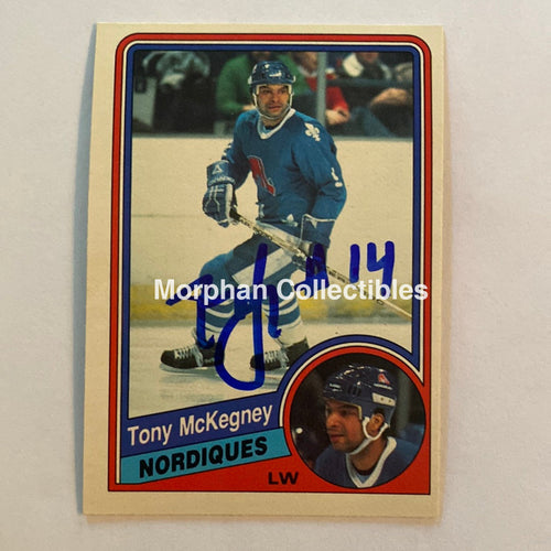 Tony Mckegney - Autographed Card 1984-85 Opc