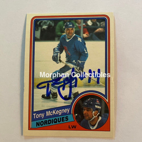 Tony Mckegney - Autographed Card 1984-85 Opc