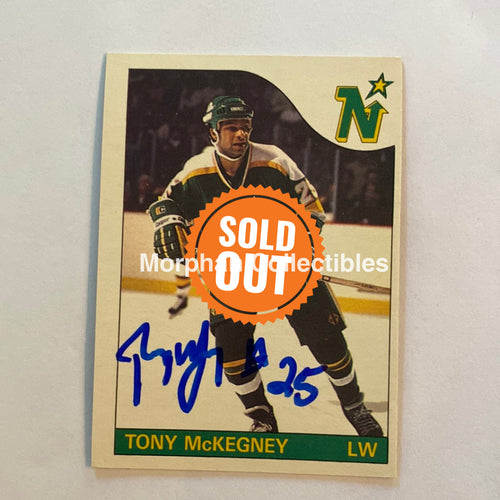 Tony Mckegney - Autographed Card 1985-86 Opc