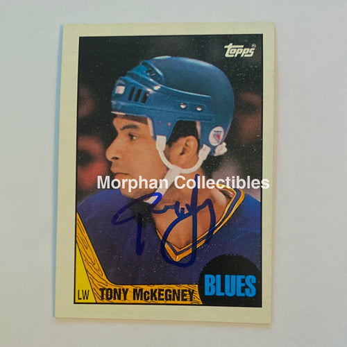 Tony Mckegney - Autographed Card 1987-88 Topps