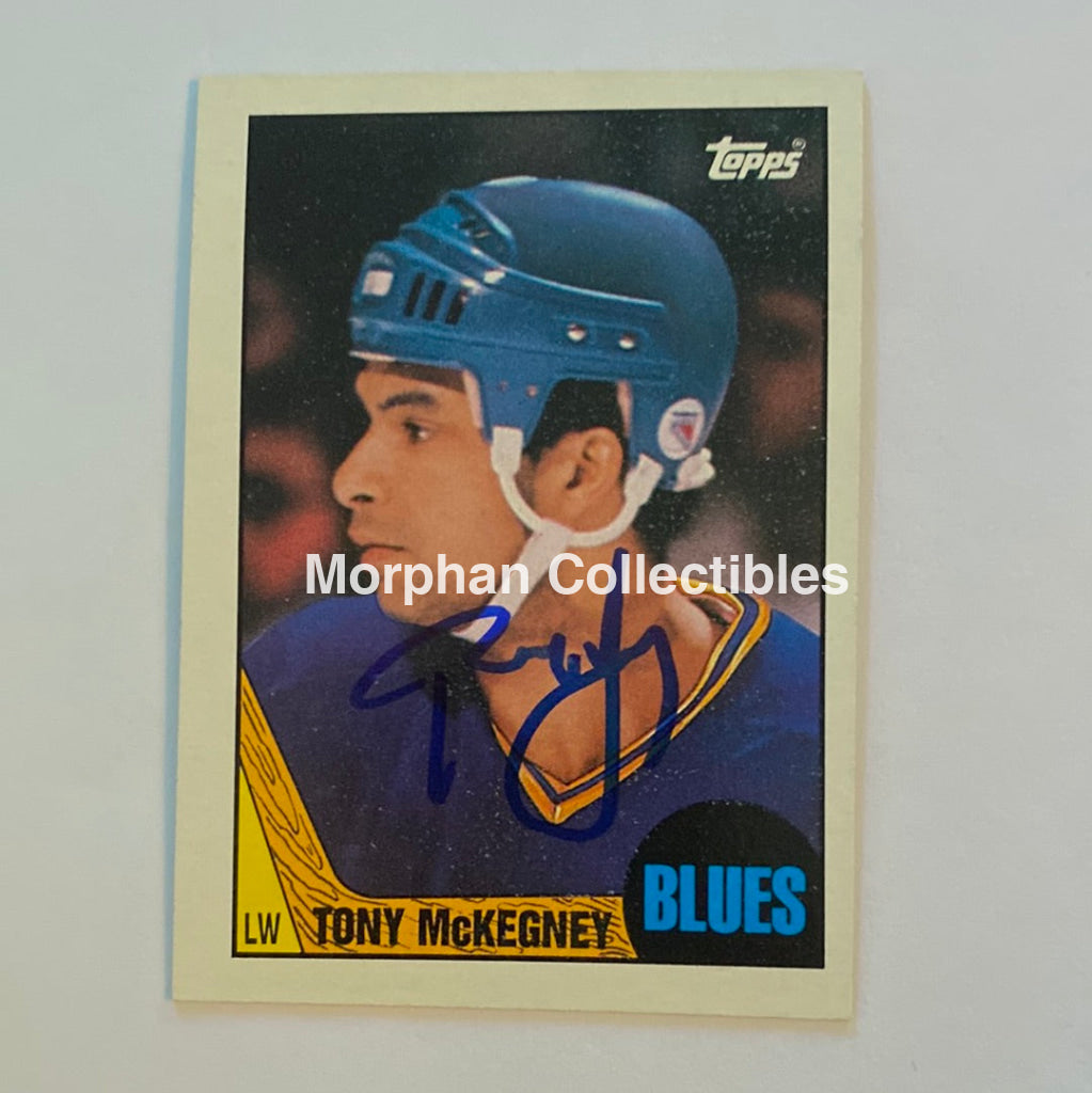 Tony Mckegney - Autographed Card 1987-88 Topps