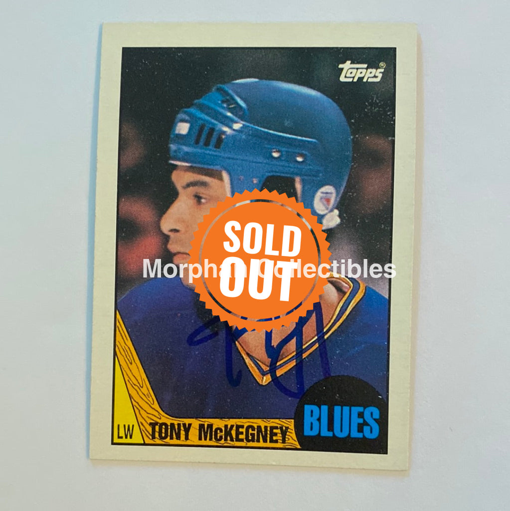 Tony Mckegney - Autographed Card 1987-88 Topps