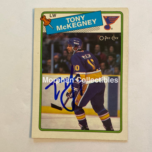 Tony Mckegney - Autographed Card 1988-89 Opc