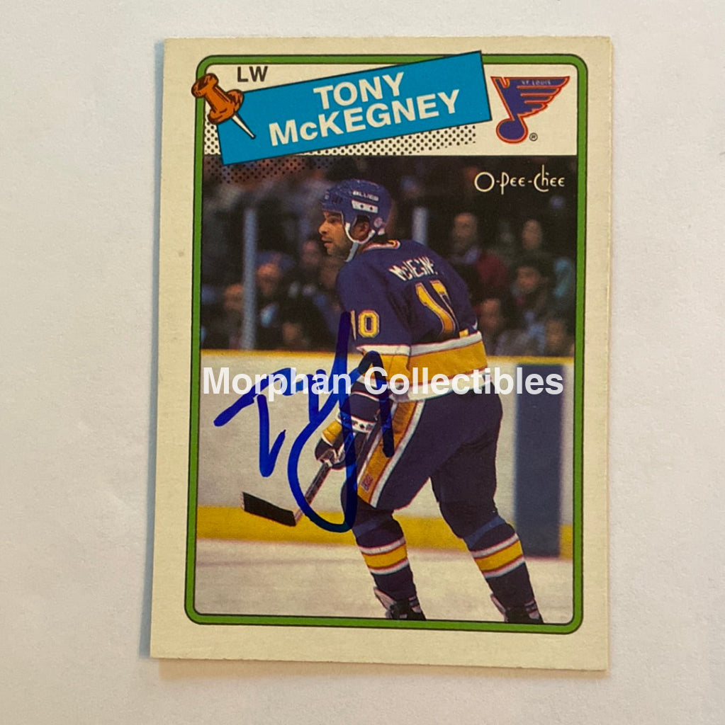 Tony Mckegney - Autographed Card 1988-89 Opc