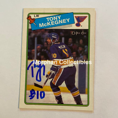 Tony Mckegney - Autographed Card 1988-89 Opc