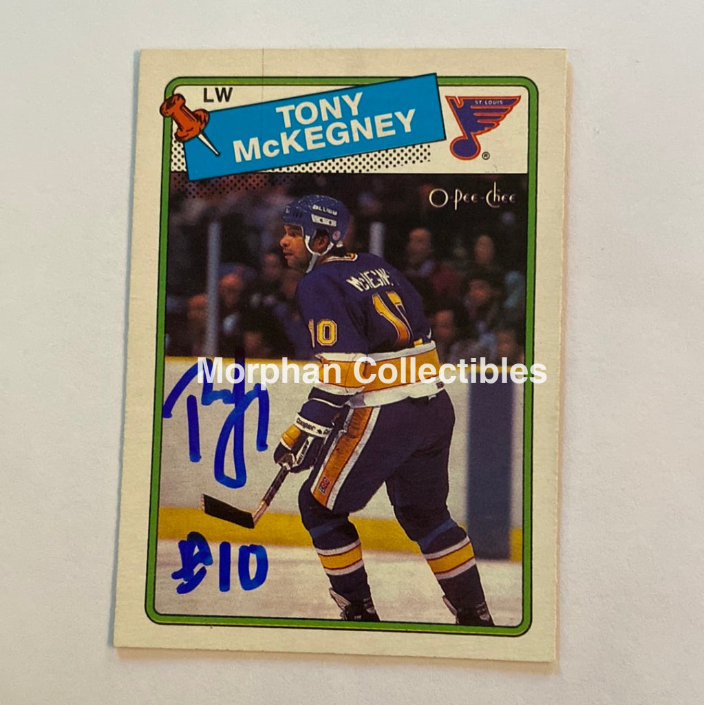Tony Mckegney - Autographed Card 1988-89 Opc