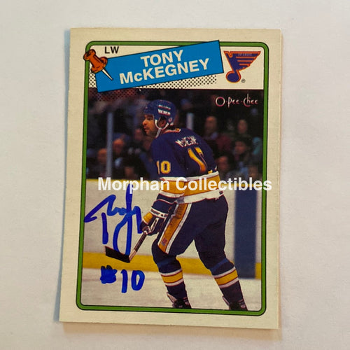 Tony Mckegney - Autographed Card 1988-89 Opc