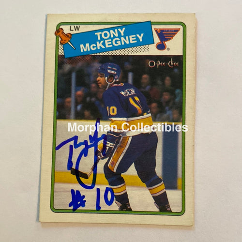Tony Mckegney - Autographed Card 1988-89 Opc