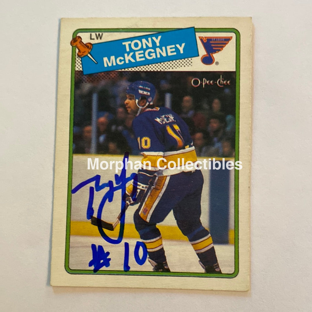 Tony Mckegney - Autographed Card 1988-89 Opc