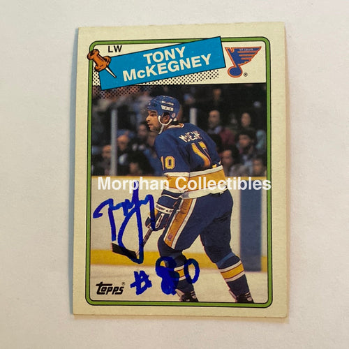 Tony Mckegney - Autographed Card 1988-89 Topps