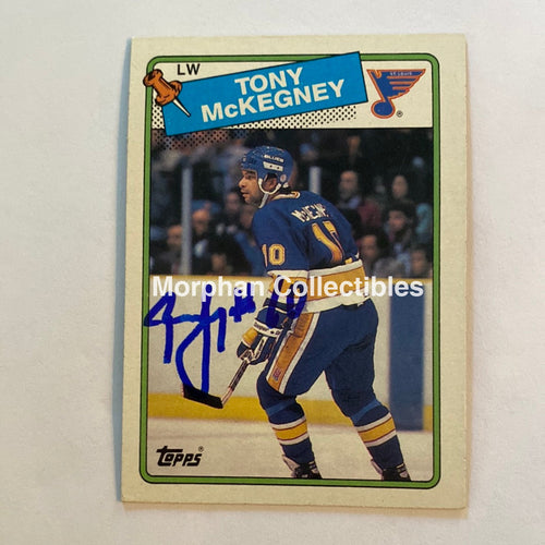 Tony Mckegney - Autographed Card 1988-89 Topps