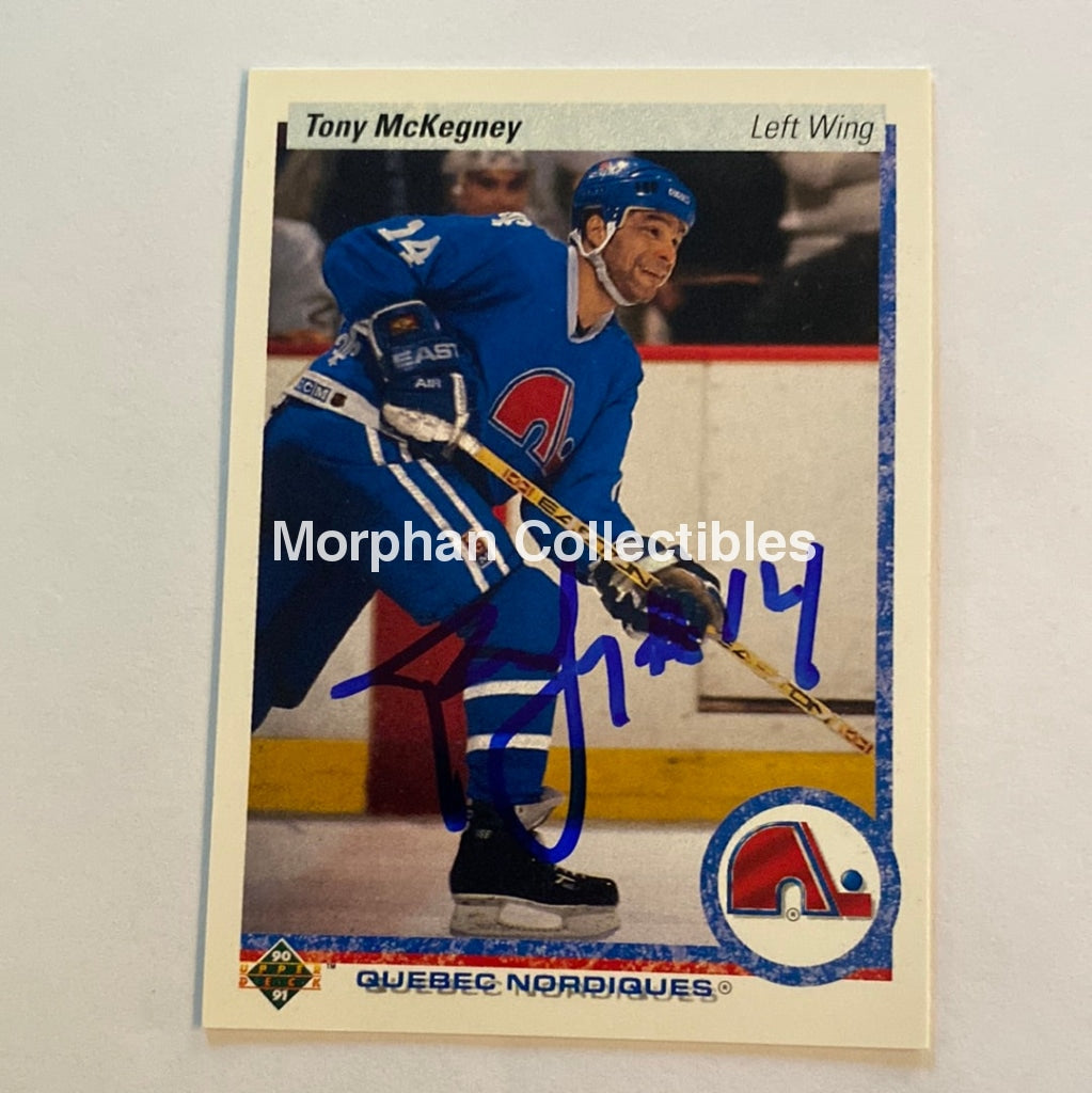 Tony Mckegney - Autographed Card 1990-91 Upper Deck