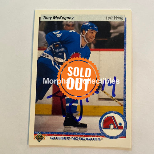 Tony Mckegney - Autographed Card 1990-91 Upper Deck