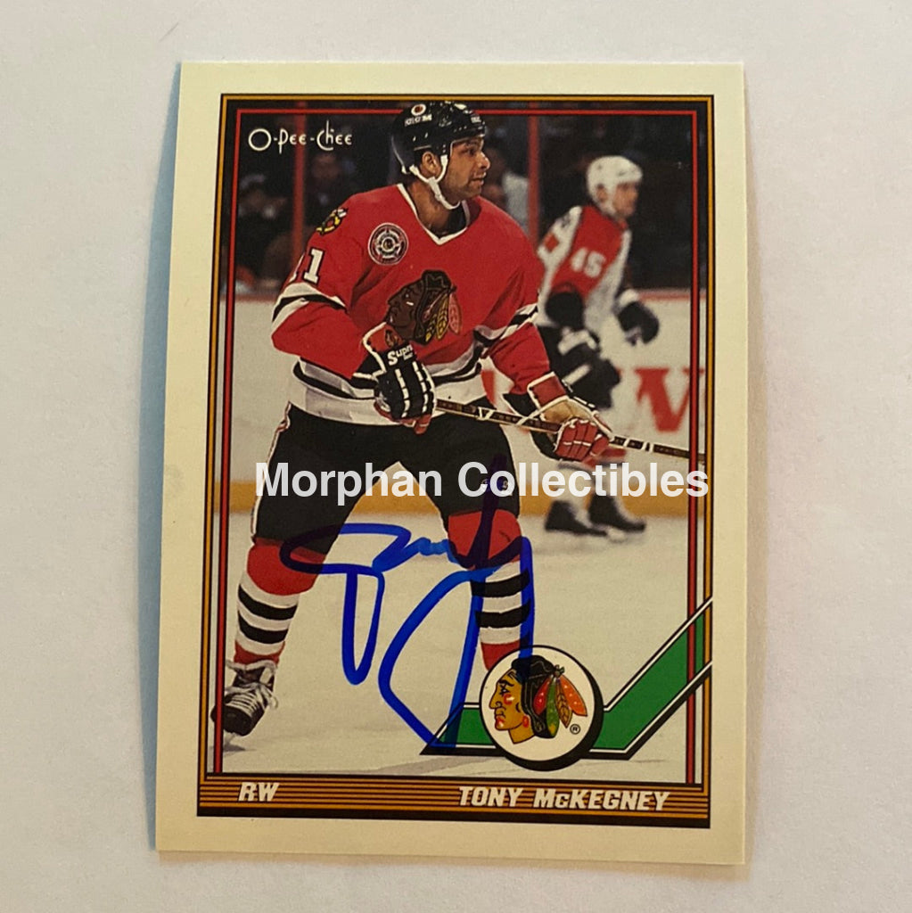 Tony Mckegney - Autographed Card 1991-92 Opc