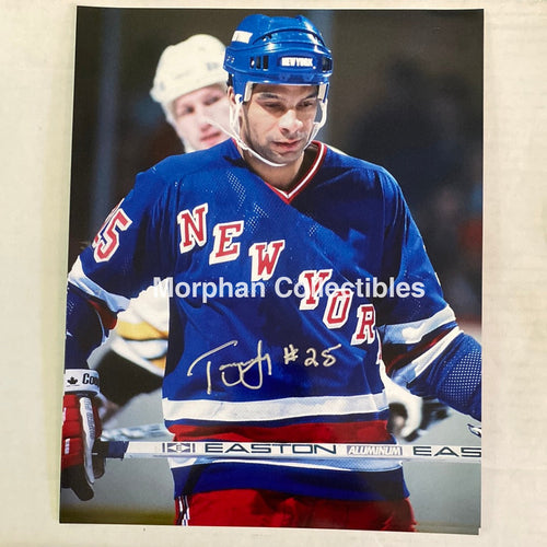 Tony Mckegney - Autographed New York Rangers 8X10 Photo