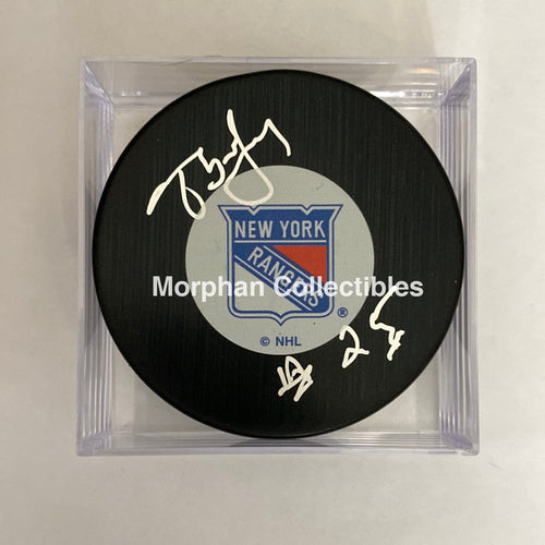 Tony Mckegney - Autographed Puck New York Rangers