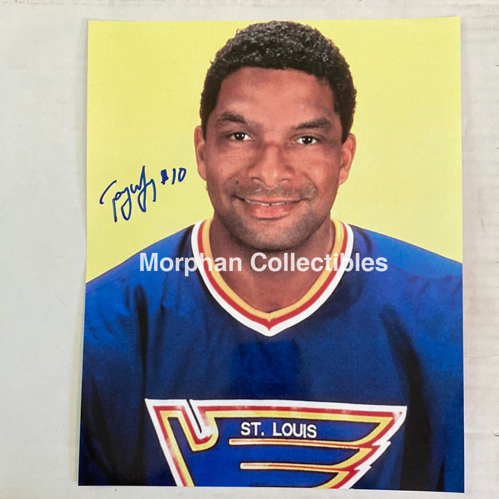 Tony Mckegney - Autographed St Louis Blues 8X10 Photo