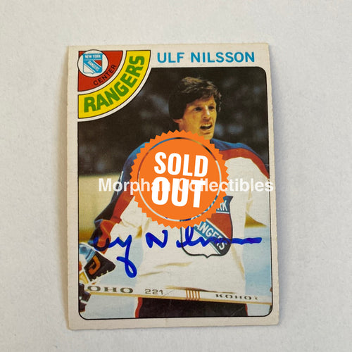 Ulf Nilsson - Autographed Card Opc 1978-79