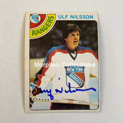 Ulf Nilsson - Autographed Card Opc 1978-79