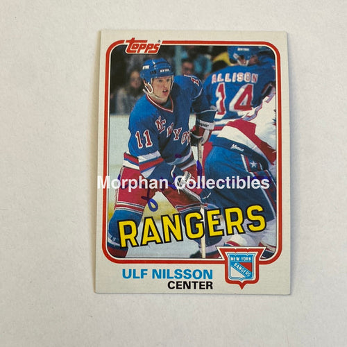 Ulf Nilsson - Autographed Card Topps 1981-82