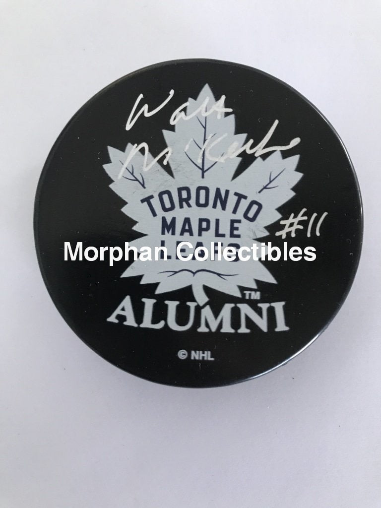 Walt Mckechnie - Autographed Puck Toronto Maple Leafs Alumni