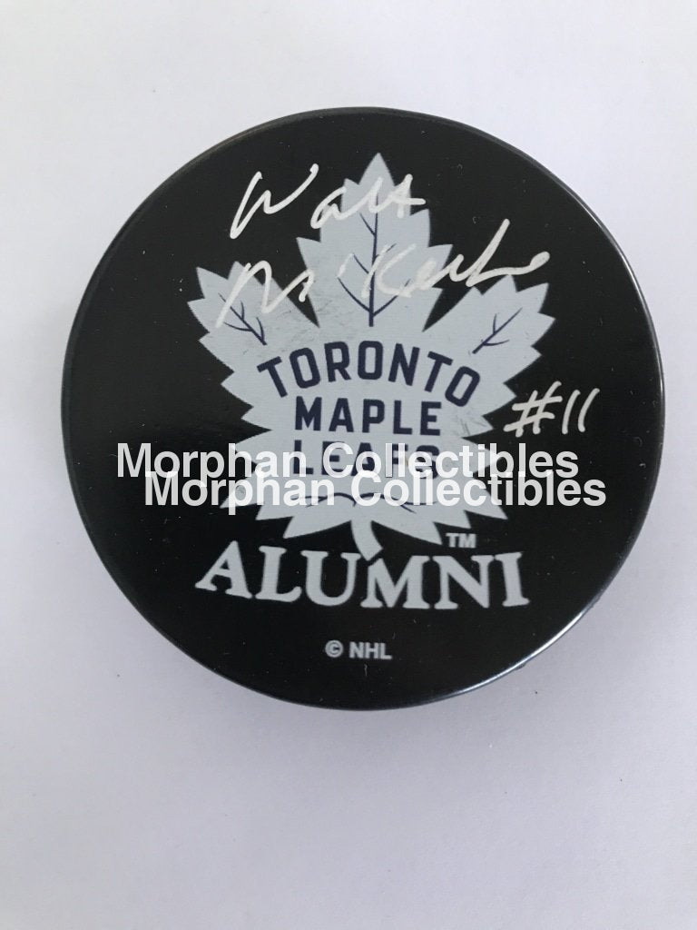 Walt Mckechnie - Autographed Puck Toronto Maple Leafs Alumni