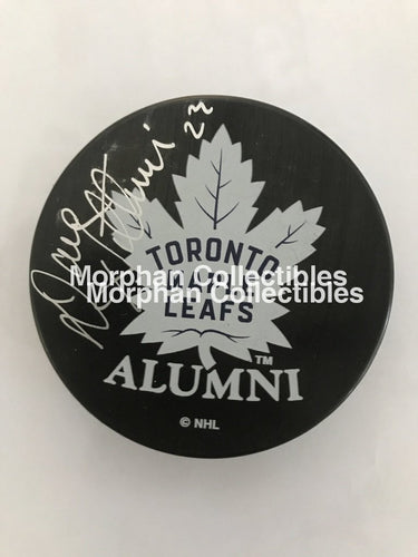 Walt Mckechnie - Autographed Puck Toronto Maple Leafs Alumni