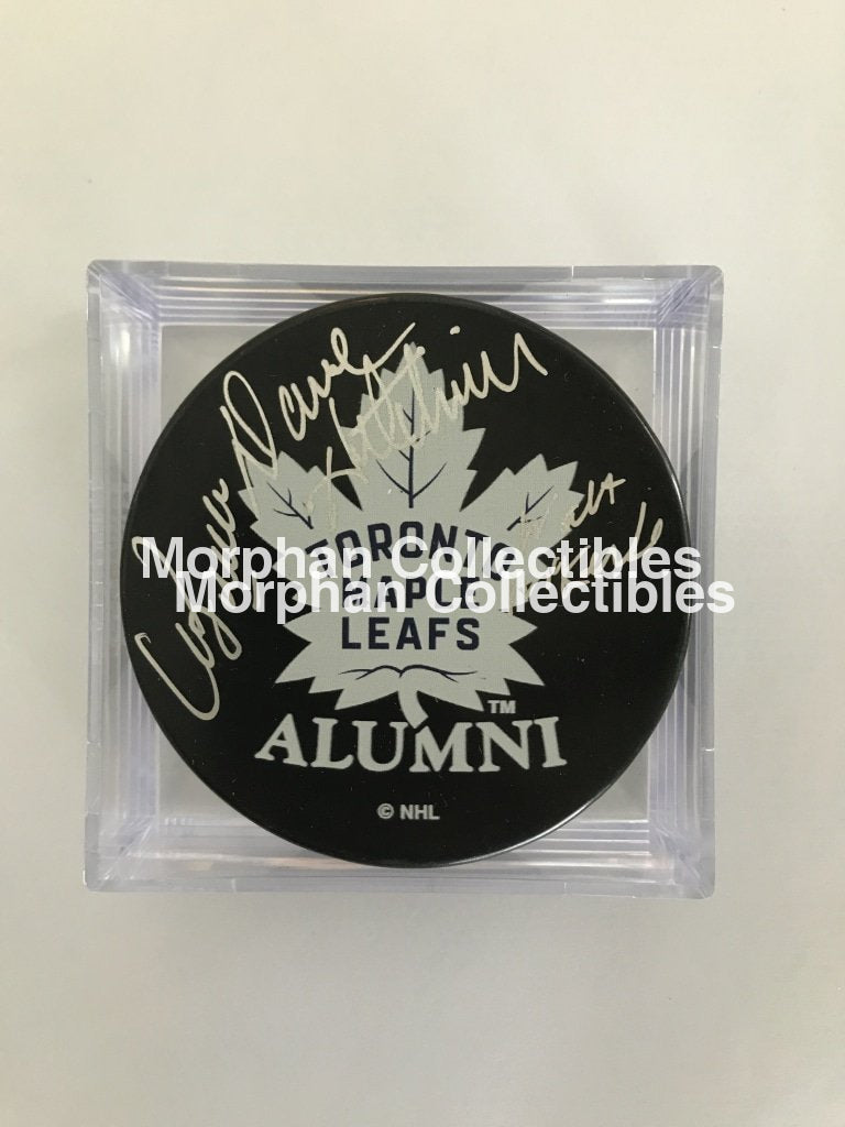 Walt Mckechnie - Autographed Puck Toronto Maple Leafs Alumni