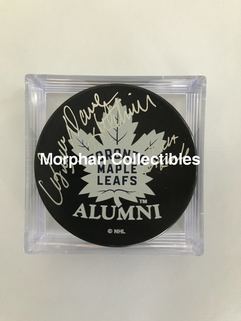 Walt Mckechnie - Autographed Puck Toronto Maple Leafs Alumni