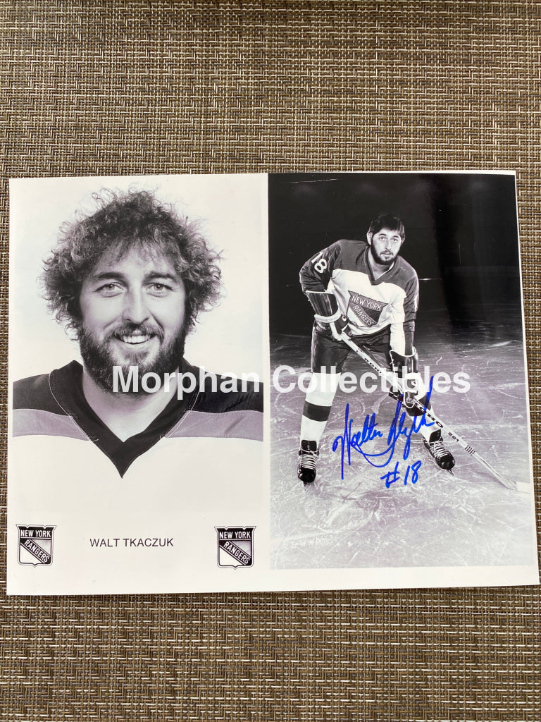 Walt Tkaczuk - Autographed 8X10 Photo New York Rangers